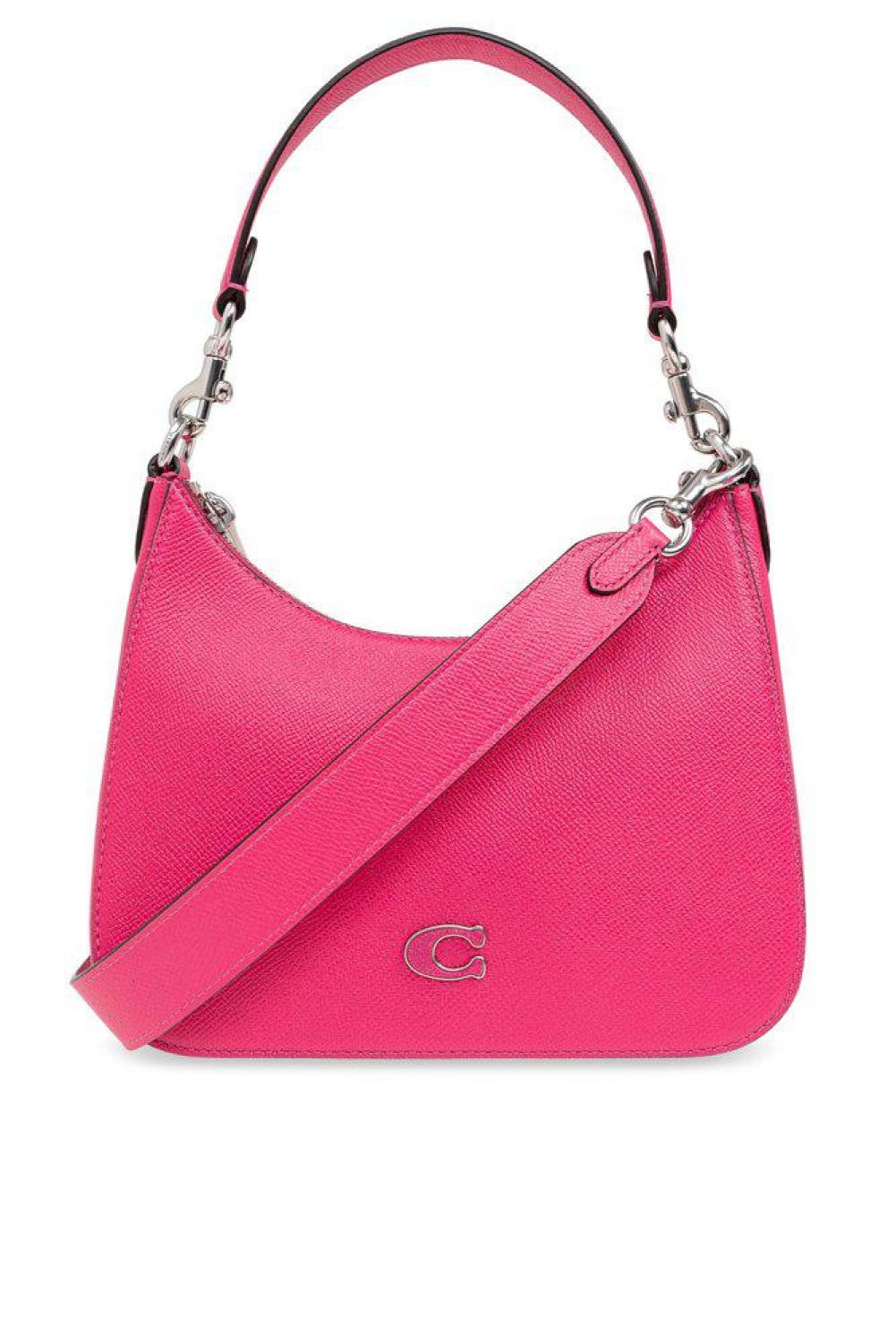 Coach Logo Plaque Zipped Shoulder Bag