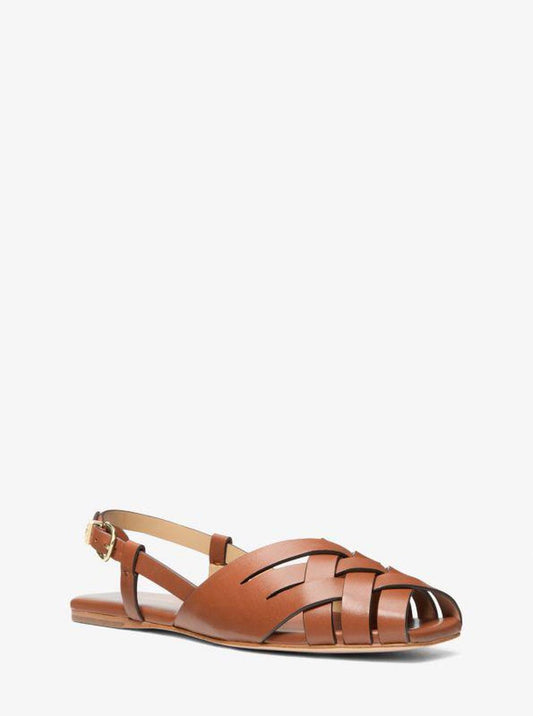 Irene Woven Leather Slingback Sandal