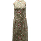 Sportmax Polka Dot Halter Dress in Beige Cotton