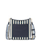 Hudson Striped Canvas Fabric Messenger Crossbody