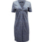 Max Mara Weekend Patterned Summer Shift Dress in Blue Print Viscose