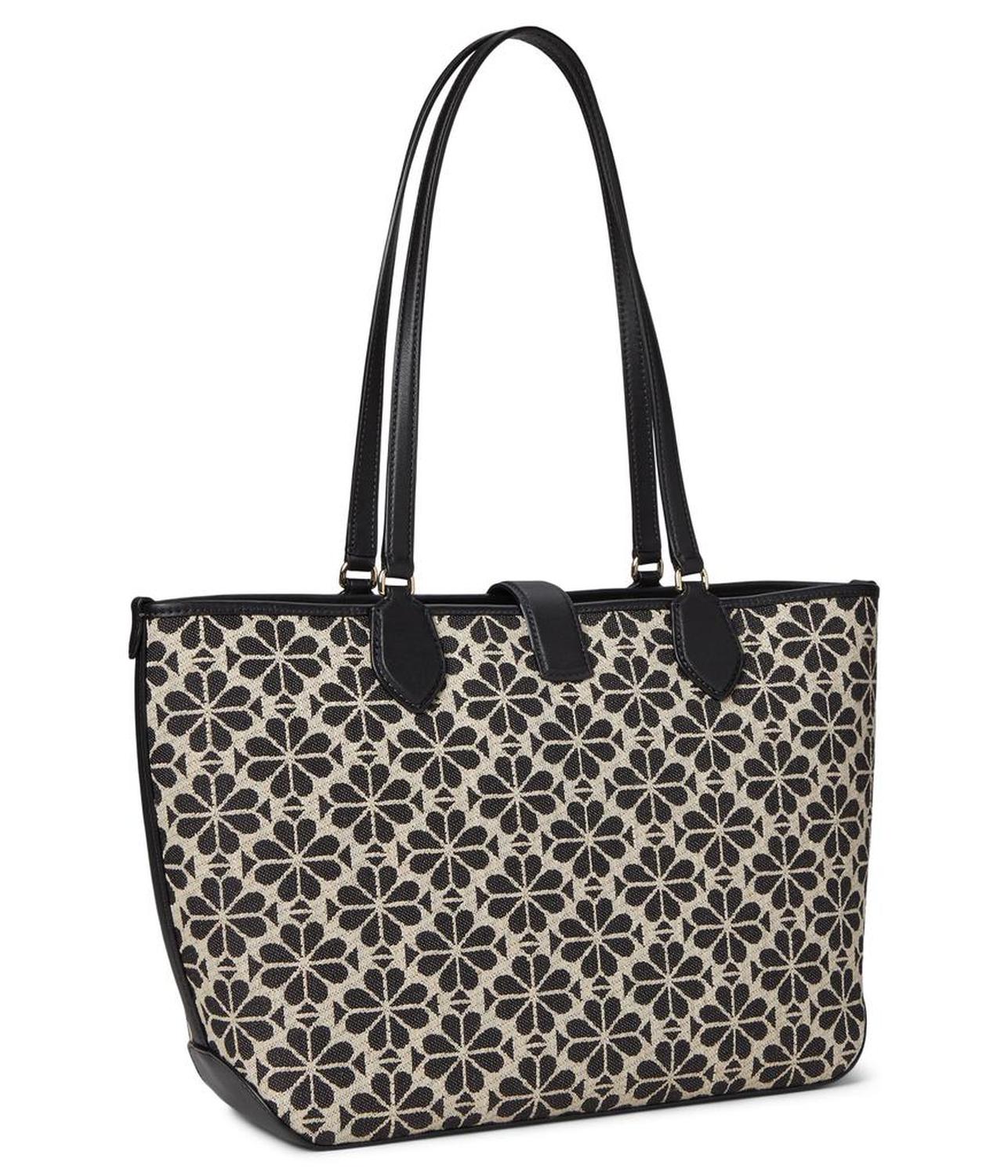 Spade Flower Jacquard Medium Open Tote