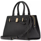 Deco Pebbled Leather Satchel Bag