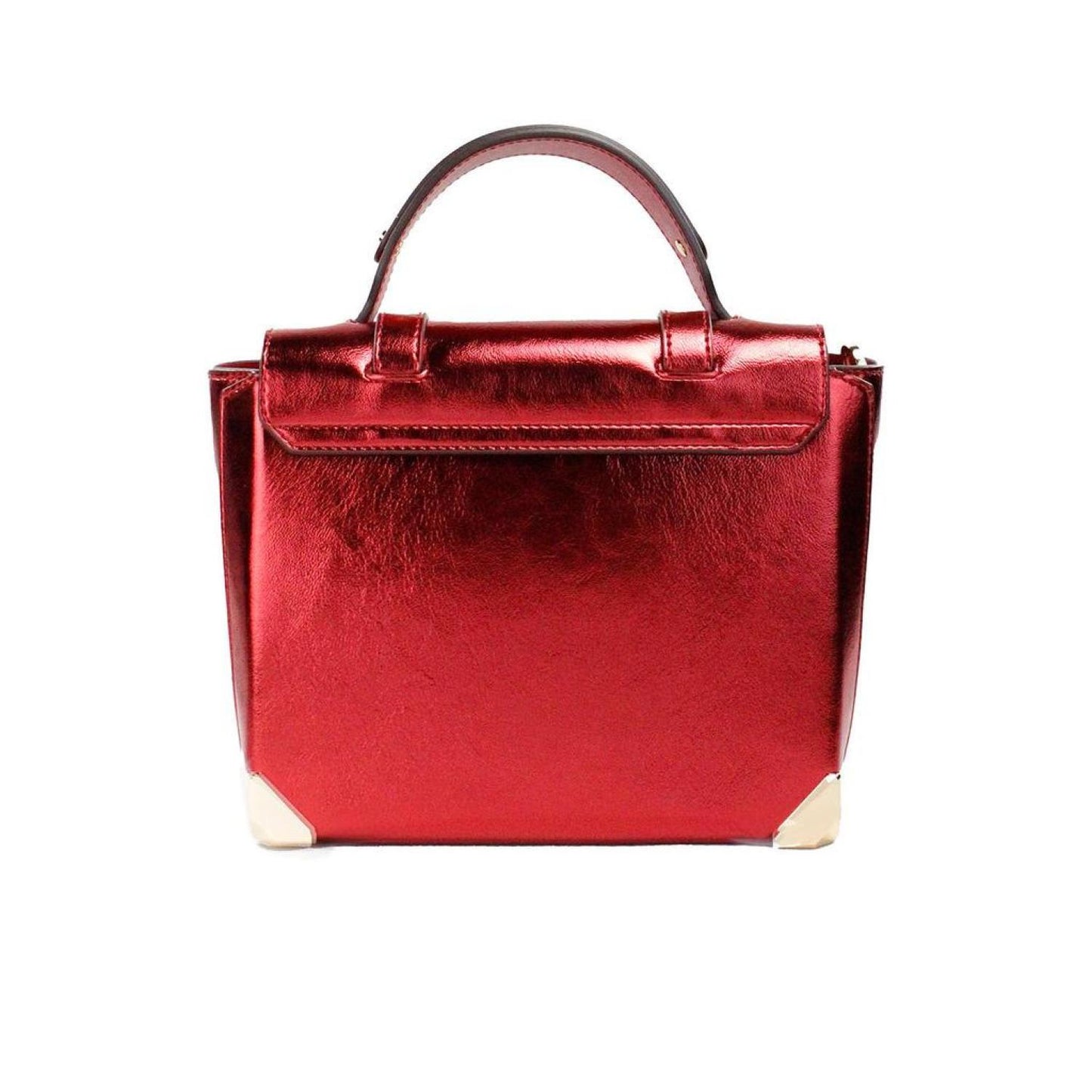 Michael Kors Manhattan Medium Crimson Leather Top Handle School Satchel Women's Bag