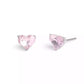 Faux Stone Halo Heart Stud Convertible Earrings