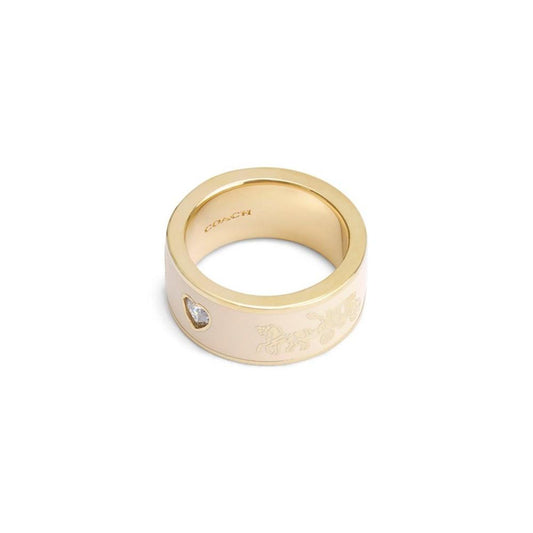 Faux Stone Signature Horse Carriage Band Ring