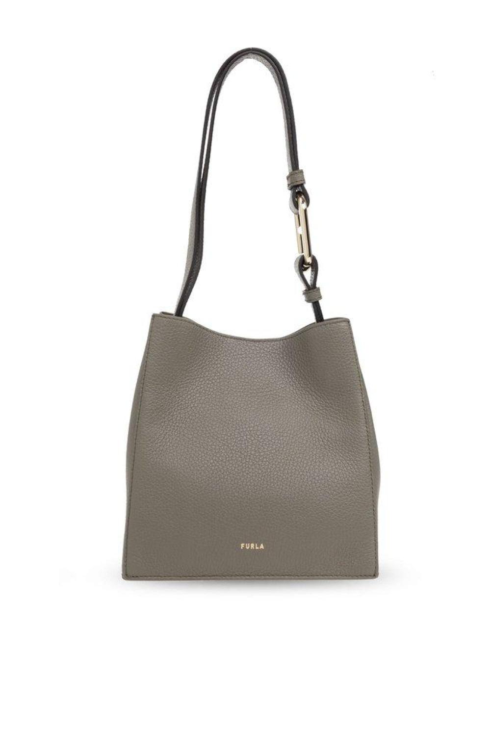 Furla Nuvola Logo Printed Mini Bucket Bag