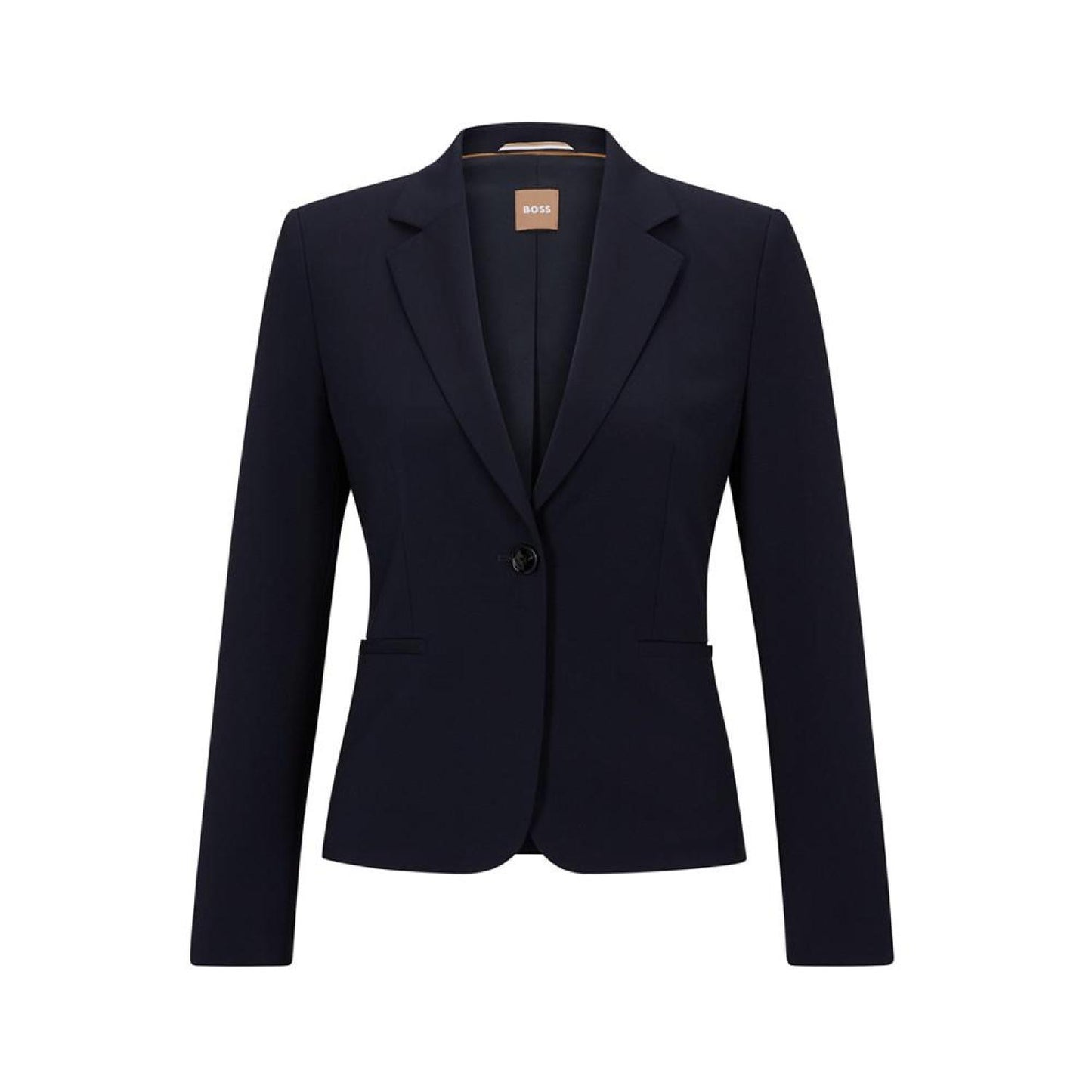 Women's Virgin Wool Regular-Fit Button-Up Jacket