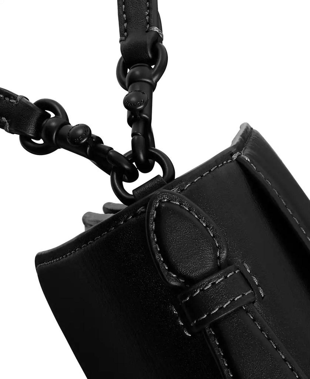 Juno Small Black Leather Bag