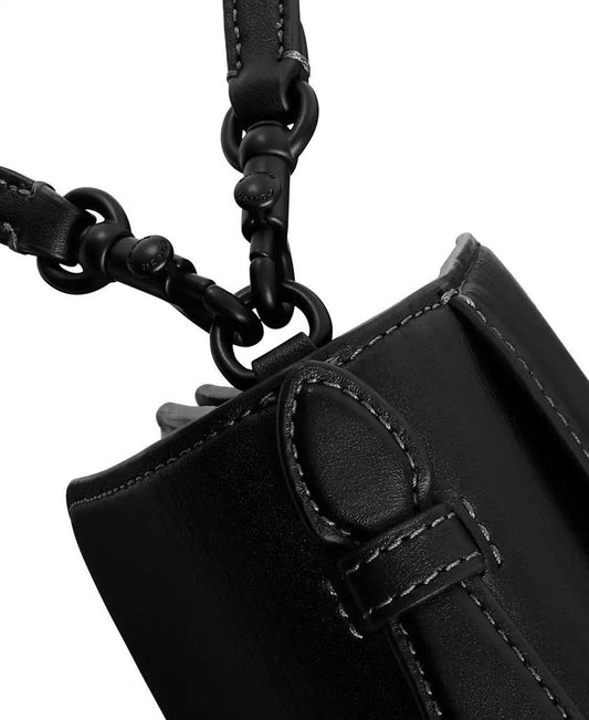 Juno Small Black Leather Bag