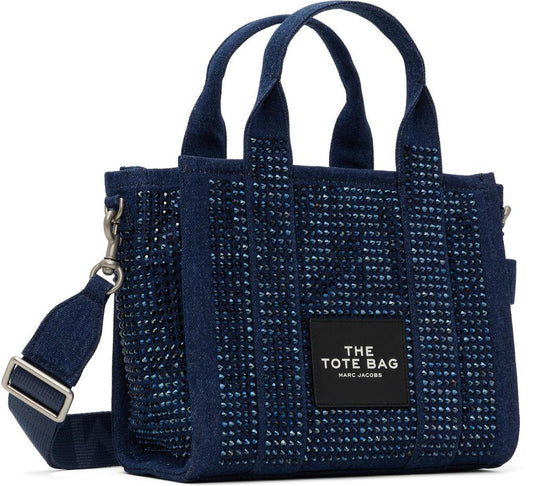 Blue 'The Crystal Denim Small' Tote