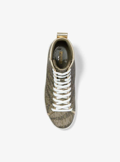 Edie Animal Print Logo High-Top Sneaker