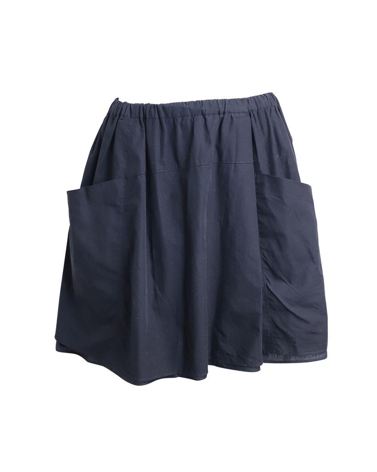 Marc by Marc Jacobs Elasticated Gathered Skirt in Navy Cotton