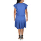 Womens Eyelet Knee-Length Midi Dress