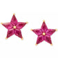 COSMOS Gold-Tone Cubic Zirconia Star Stud Earrings