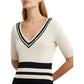 Two-Tone Cotton-Blend Sweater Dress