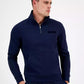 Men's Textured-Logo Quarter-Zip Sweatshirt