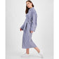 Women's Striped Long-Sleeve Cotton Shirtdress