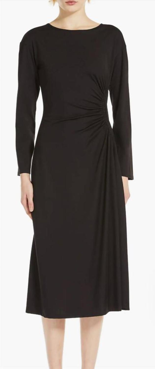 Weekend Romania Jersey Ruched Dress In Black