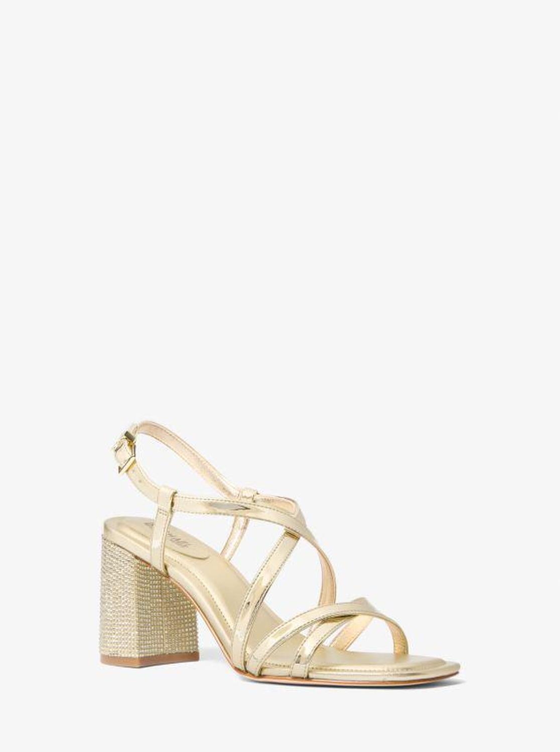 Lana Crystal-Embellished Metallic Sandal