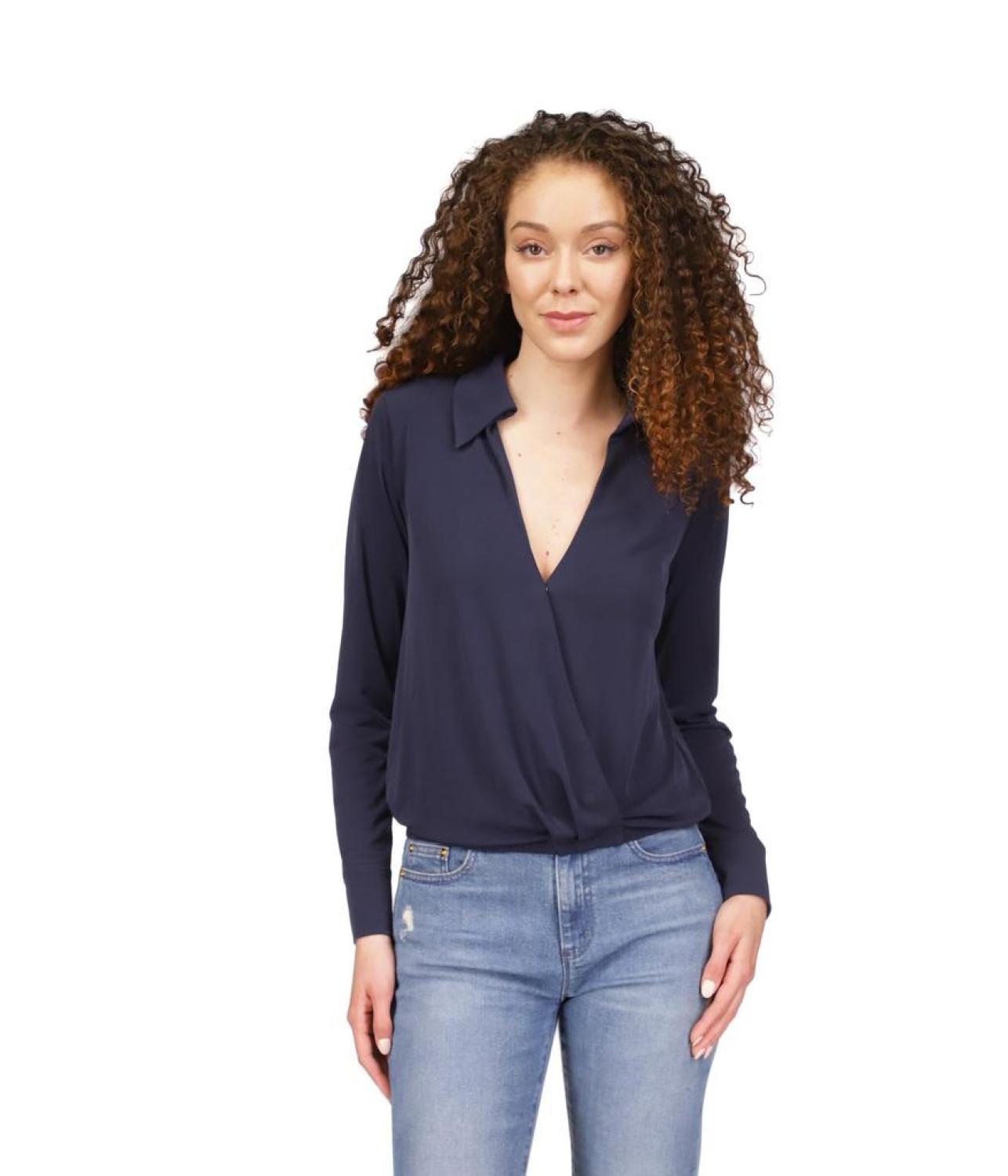 Collar Wrap Top