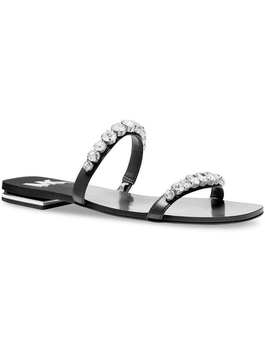 Womens Rhinestone Slip-On Flip-Flops