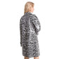 Women's Zebra-Print Balmacan Trench Coat