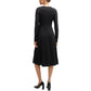 Women's Wrap Front Long-Sleeved Dress