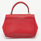 Michael Kors Red Leather Mini Ava Top Handle Bag