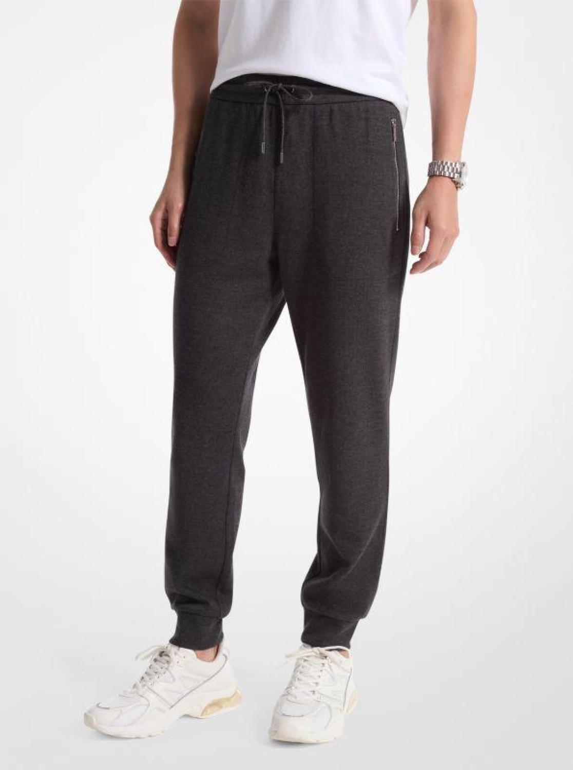 Cotton Blend Drawstring Joggers