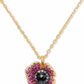 Gold-Tone Color Cubic Zirconia Poppy Mini Pendant Necklace, 16" + 3" extender