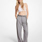 Linen Blend Wide-Leg Pants