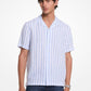 Linen and Cotton Blend Striped Shirt