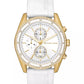 Women's Hadyn Chronograph White Silicone Watch 42mm