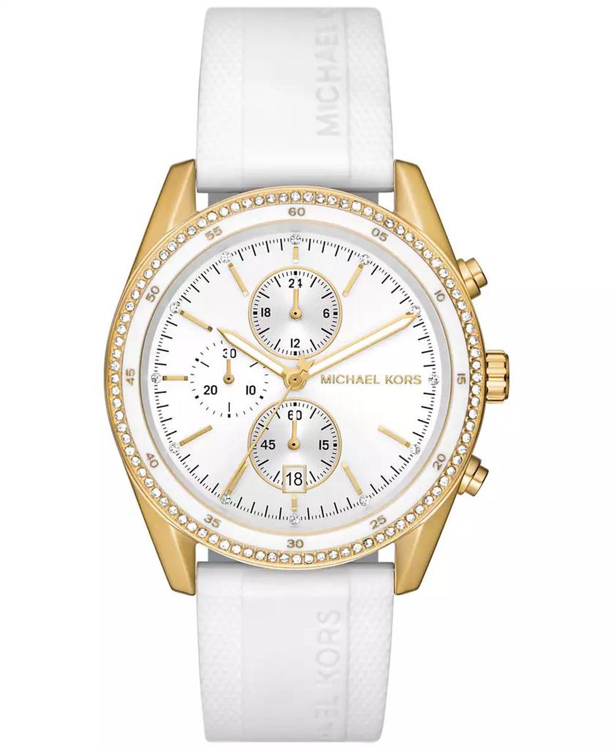 Women's Hadyn Chronograph White Silicone Watch 42mm