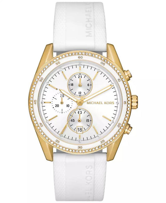 Women's Hadyn Chronograph White Silicone Watch 42mm