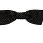 Dolce & Gabbana Elegant Black Polka Dot Silk Bow Tie