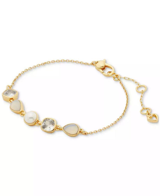 Gold-Tone Bubbly Bezel Bracelet