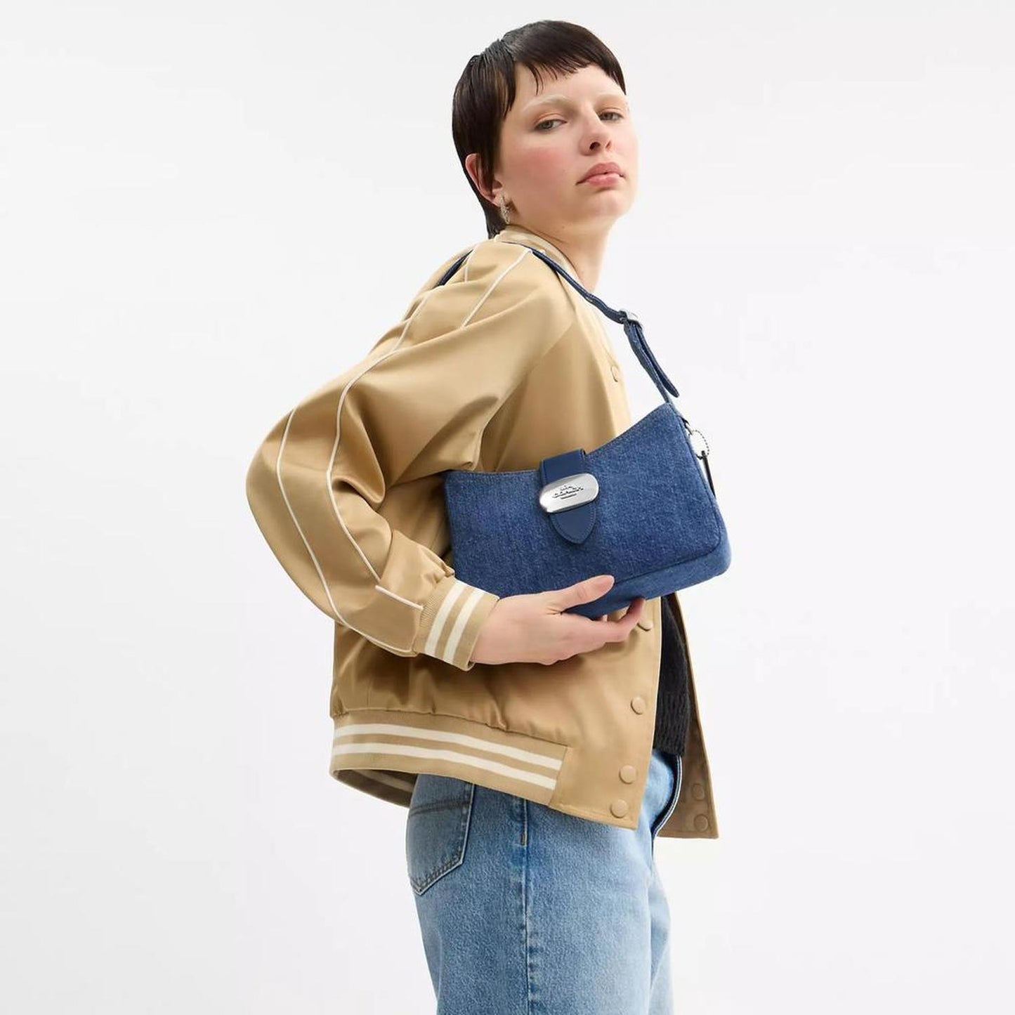 Eliza Shoulder Bag In Signature Denim