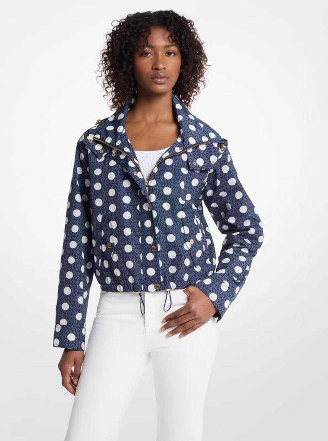 Polka Dot Signature Logo Ciré Jacket