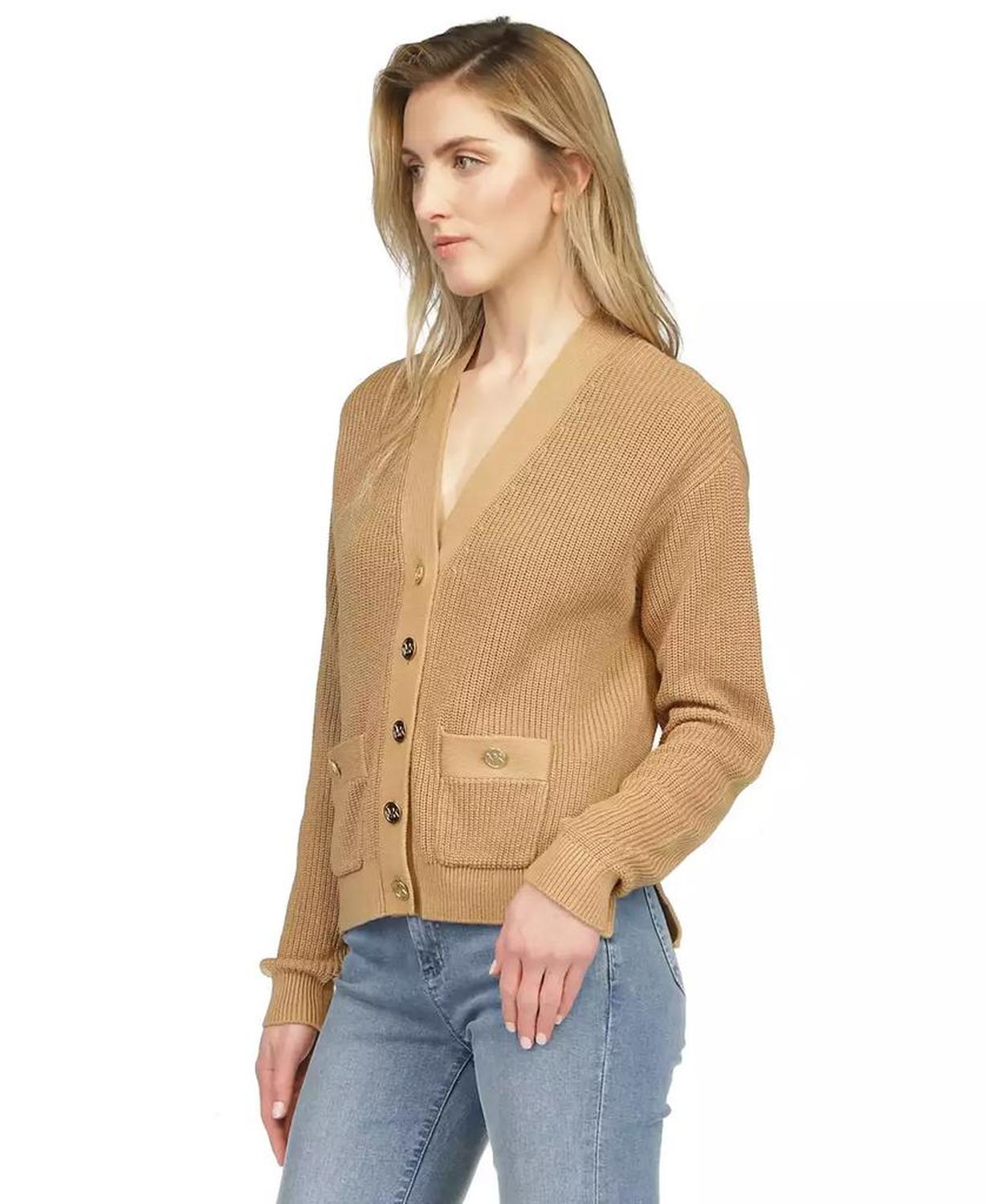 MICHAEL Women's Shaker-Stitch Cardigan Sweater