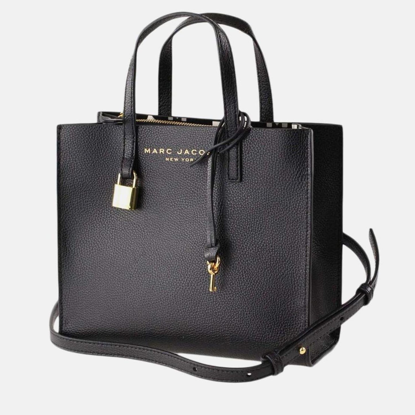 Marc Jacobs Black Leather Mini Grind Leather Tote Bag