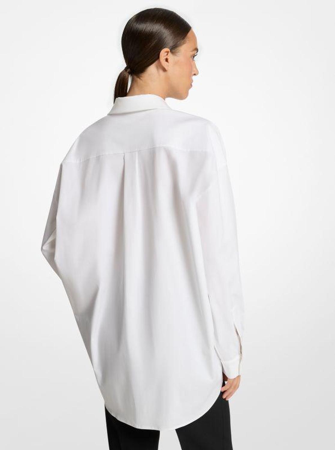 Stretch Cotton Poplin Oversized Shirt