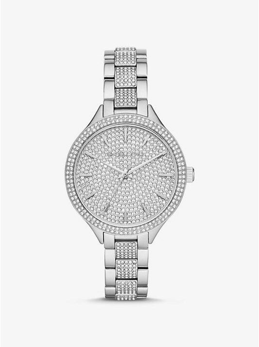 Pavé Silver-Tone Watch