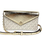 Michael Kors Jet Set Travel Pale  Small Flap Clutch Crossbody Women's Bag