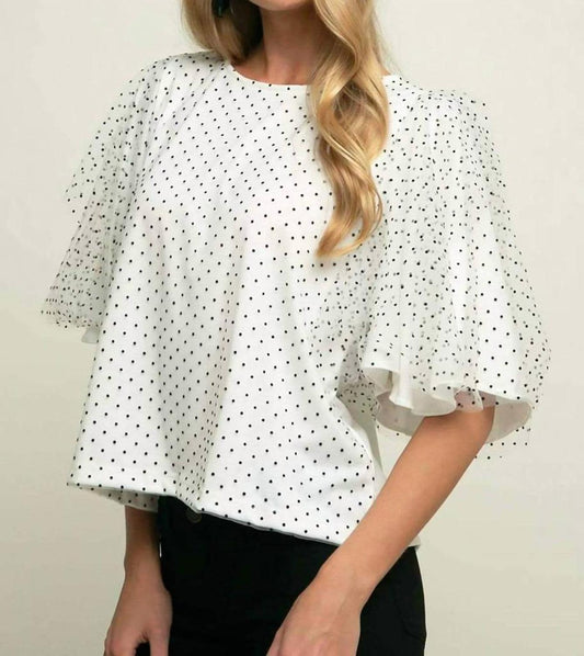 Suri Top In Macaroon Dot