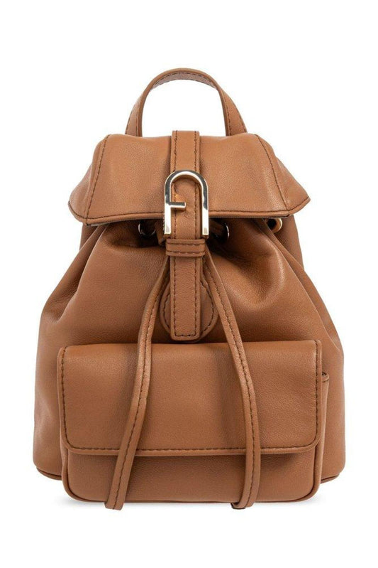 Furla Flow Foldover Top Drawstring Mini Backpack