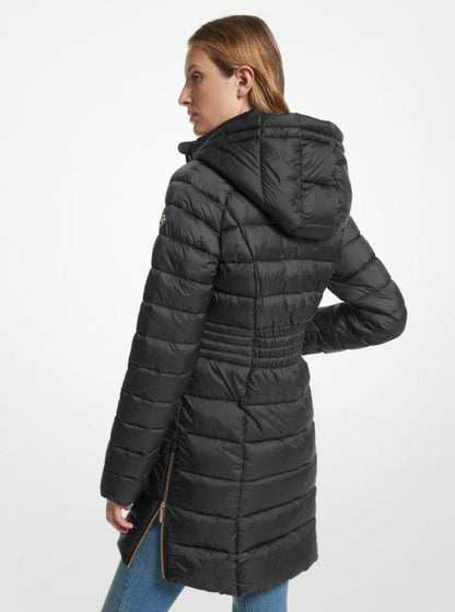 Quilted Nylon Puffer Coat