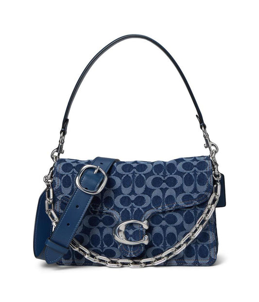 Chain Tabby Shoulder Bag In Signature Denim