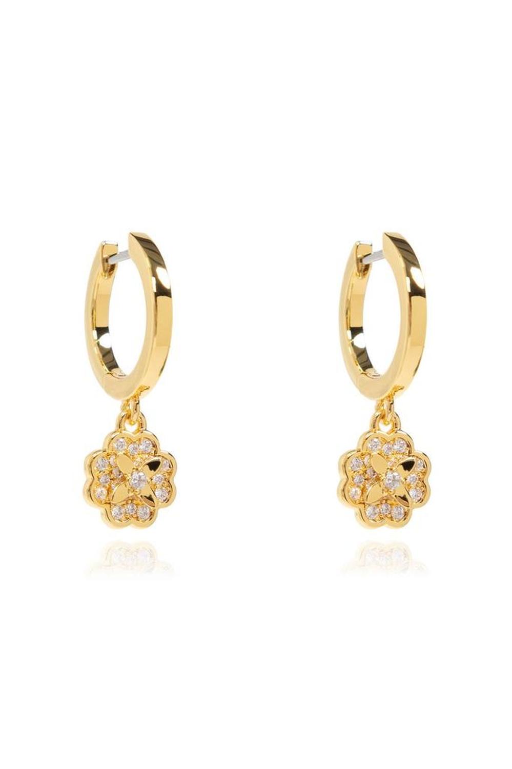 Kate Spade Heritage Bloom Huggie Drop Earrings